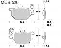 Brake pads LUCAS MCB 520 organic